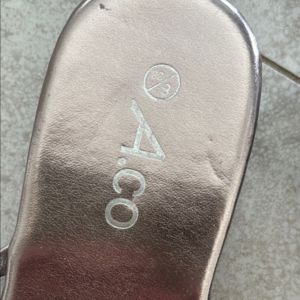 ACO Silver Sandals with Minimalist Crisscross Straps - Picture 2 of 3